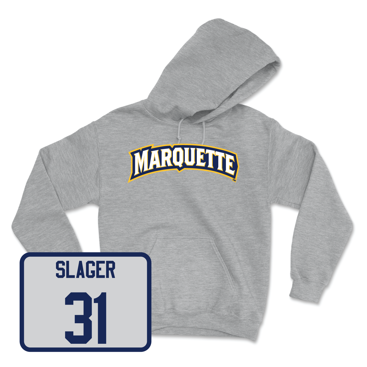 Sport Grey Men's Lacrosse Wordmark Hoodie Medium / Adam Slager | #31