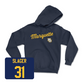 Navy Men's Lacrosse Script Hoodie Medium / Adam Slager | #31