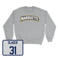 Sport Grey Men's Lacrosse Wordmark Crew Small / Adam Slager | #31