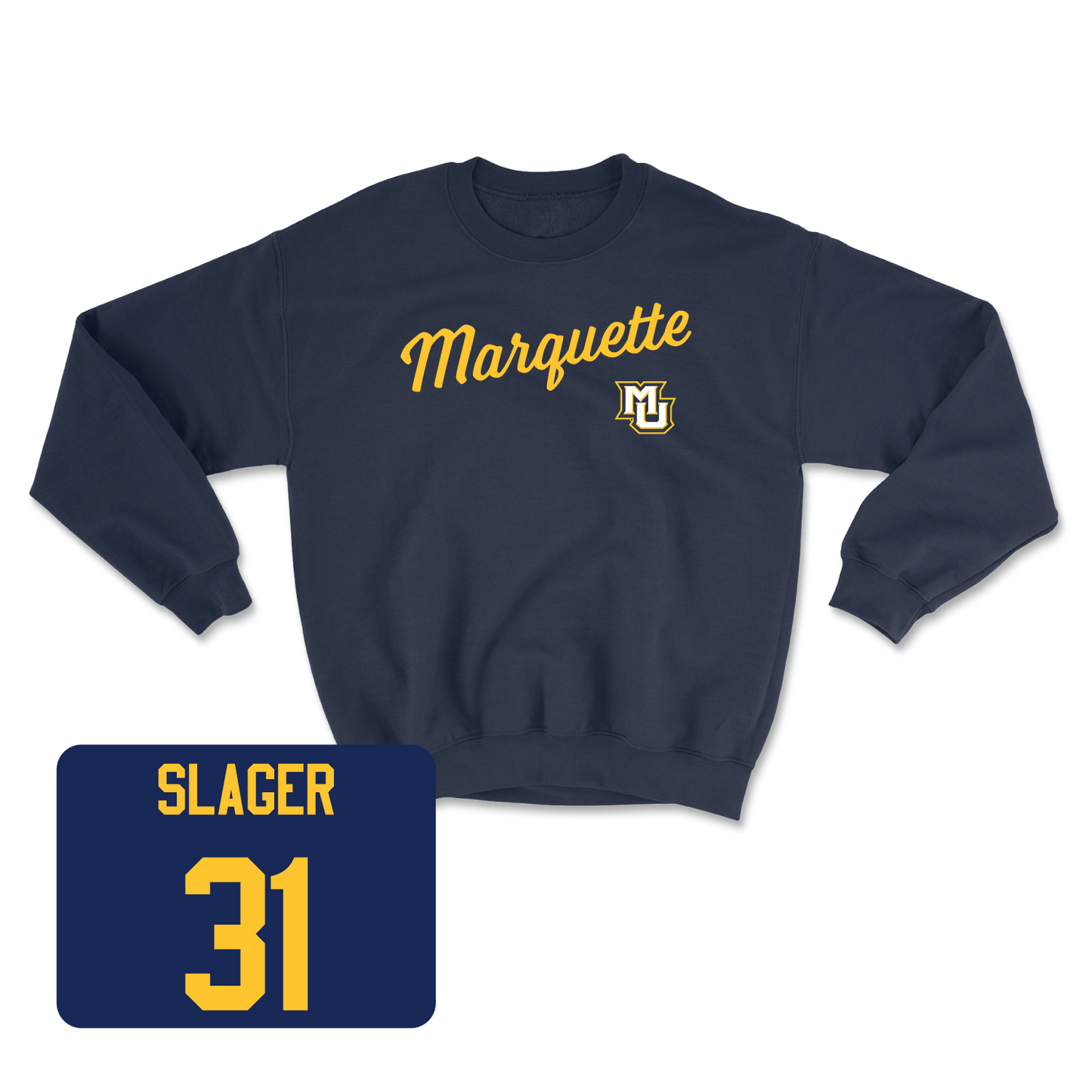 Navy Men's Lacrosse Script Crew Medium / Adam Slager | #31