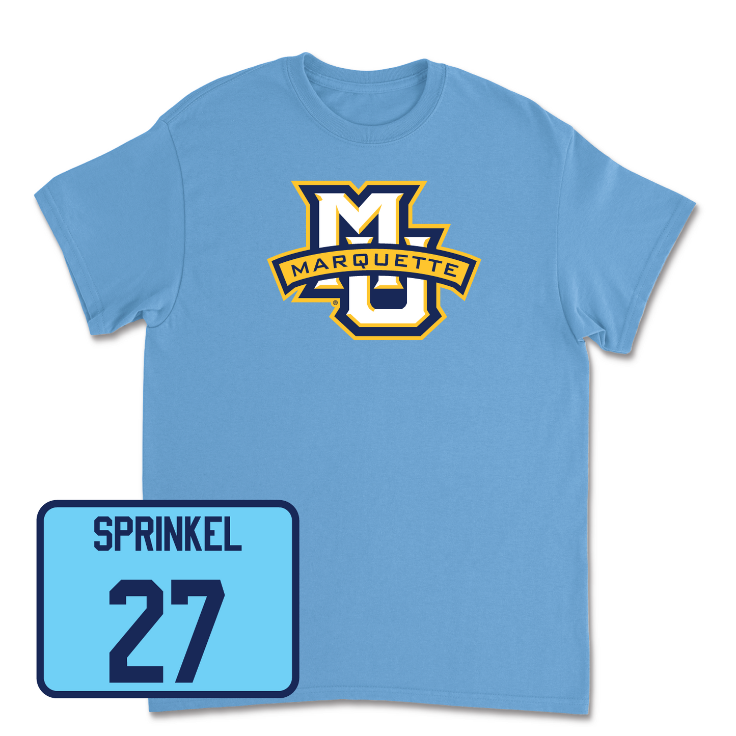 Championship Blue Women's Lacrosse Marquette Tee Small / Ava Sprinkel | #27