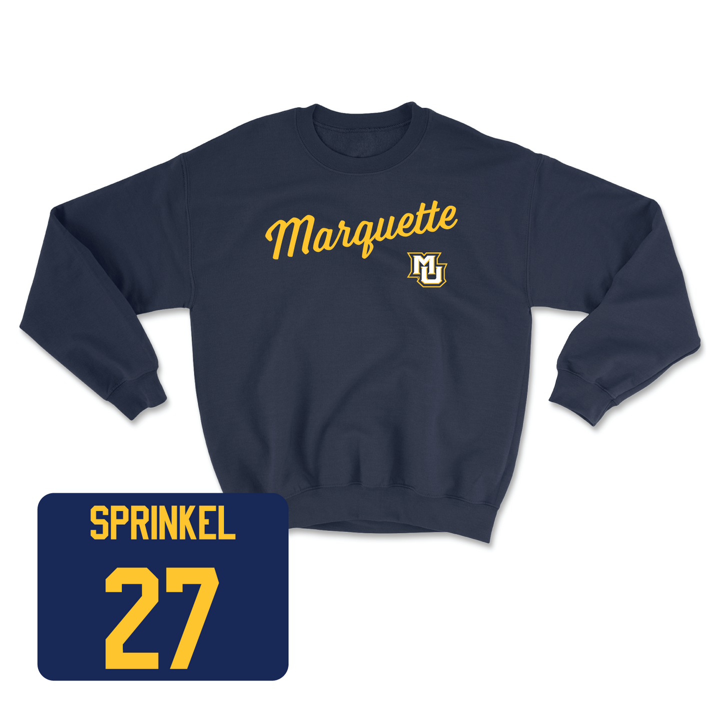 Navy Women's Lacrosse Script Crew Small / Ava Sprinkel | #27