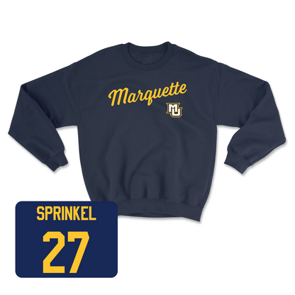 Navy Women's Lacrosse Script Crew Youth Small / Ava Sprinkel | #27