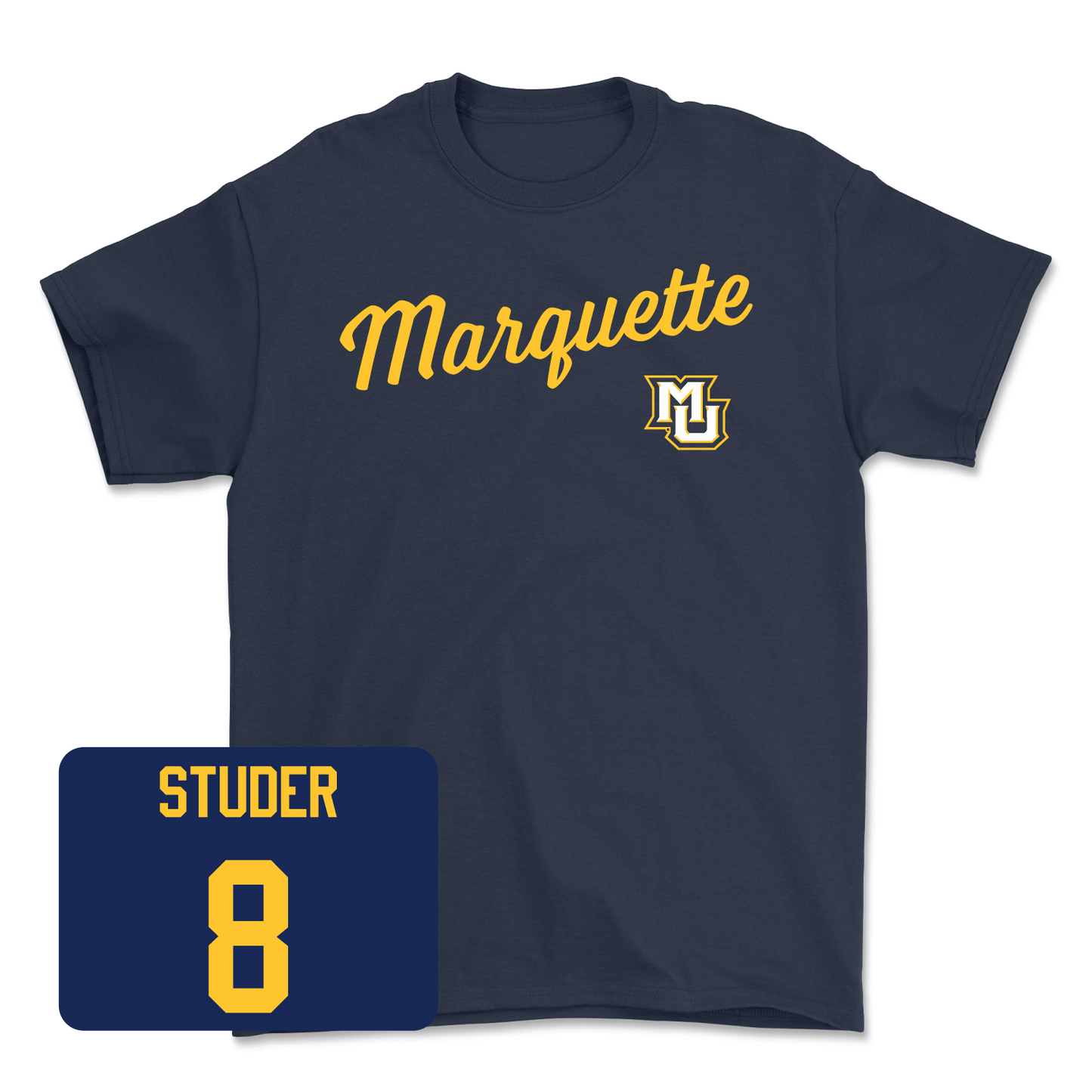 Navy Women's Volleyball Script Tee - Adriana Studer