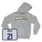 Sport Grey Men's Basketball Wordmark Hoodie Small / Ben Gold | #21