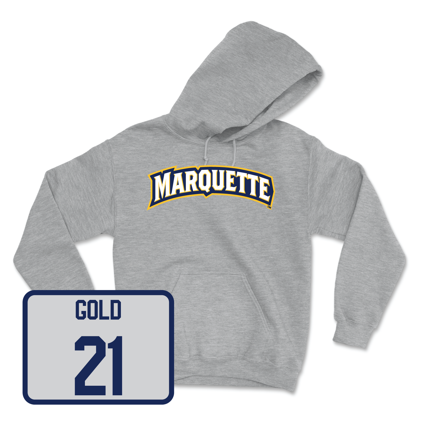 Sport Grey Men's Basketball Wordmark Hoodie Small / Ben Gold | #21