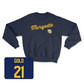 Navy Men's Basketball Script Crew Youth Large / Ben Gold | #21