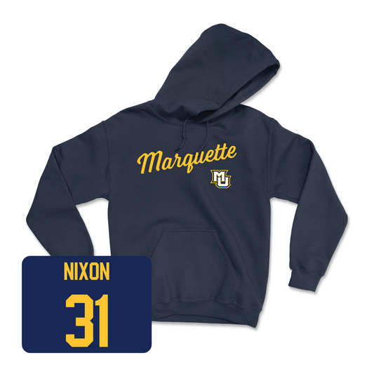 Navy Women's Lacrosse Script Hoodie - Brynna Nixon