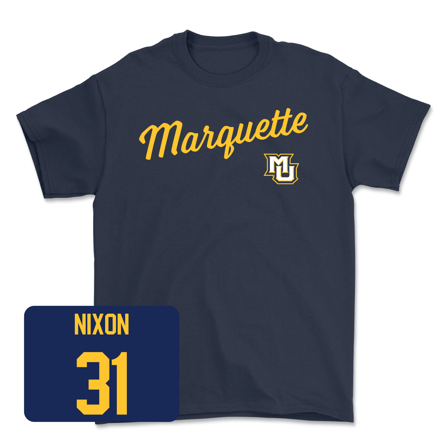 Navy Women's Lacrosse Script Tee - Isabelle Casucci