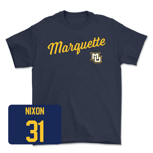 Navy Women's Lacrosse Script Tee - Brynna Nixon