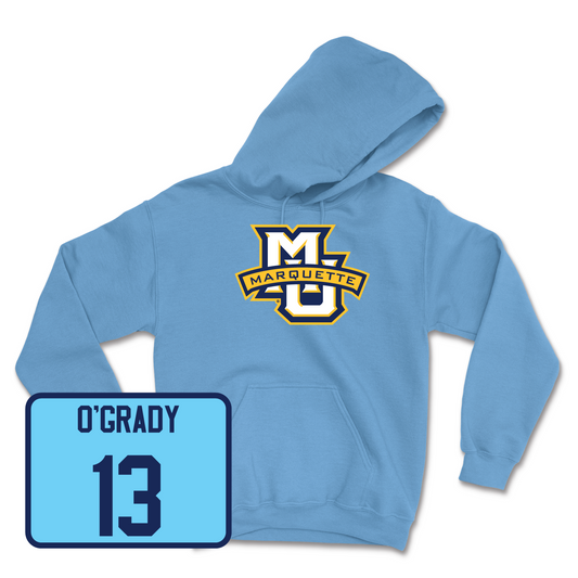 Championship Blue Men's Lacrosse Marquette Hoodie Youth Small / Bobby O'Grady | #13