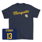 Navy Men's Lacrosse Script Tee - Adam Slager