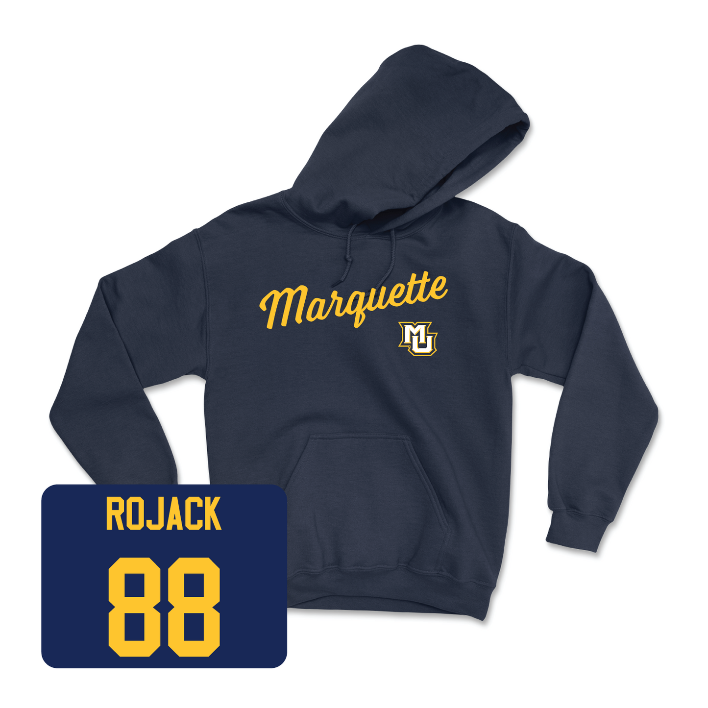 Navy Men's Lacrosse Script Hoodie Small / Billy Rojack | #88