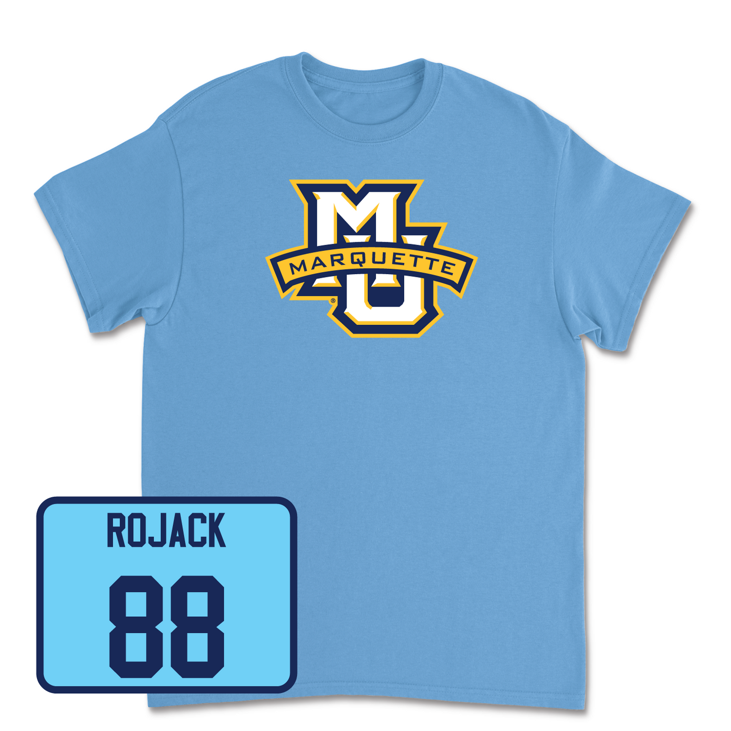 Championship Blue Men's Lacrosse Marquette Tee - Adam Slager