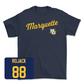 Navy Men's Lacrosse Script Tee - Adam Slager