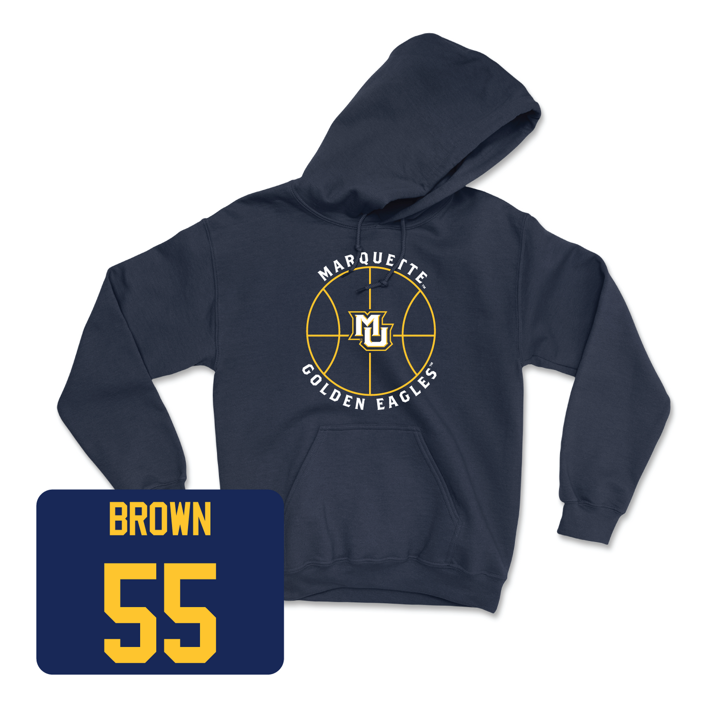 Navy Men's Basketball Hardwood Hoodie Small / Cameron Brown | #55