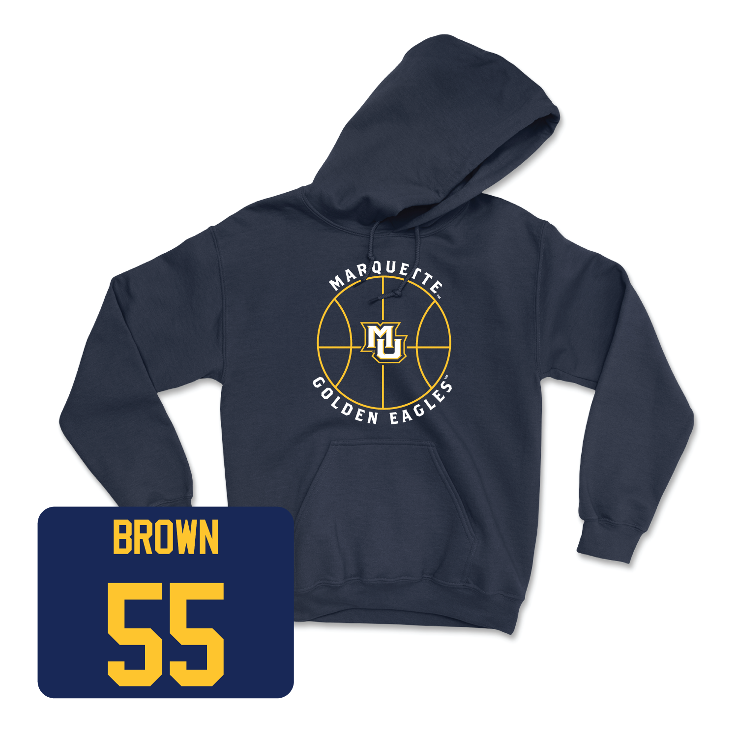 Navy Men's Basketball Hardwood Hoodie Large / Cameron Brown | #55