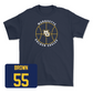 Navy Men's Basketball Hardwood Tee Small / Cameron Brown | #55