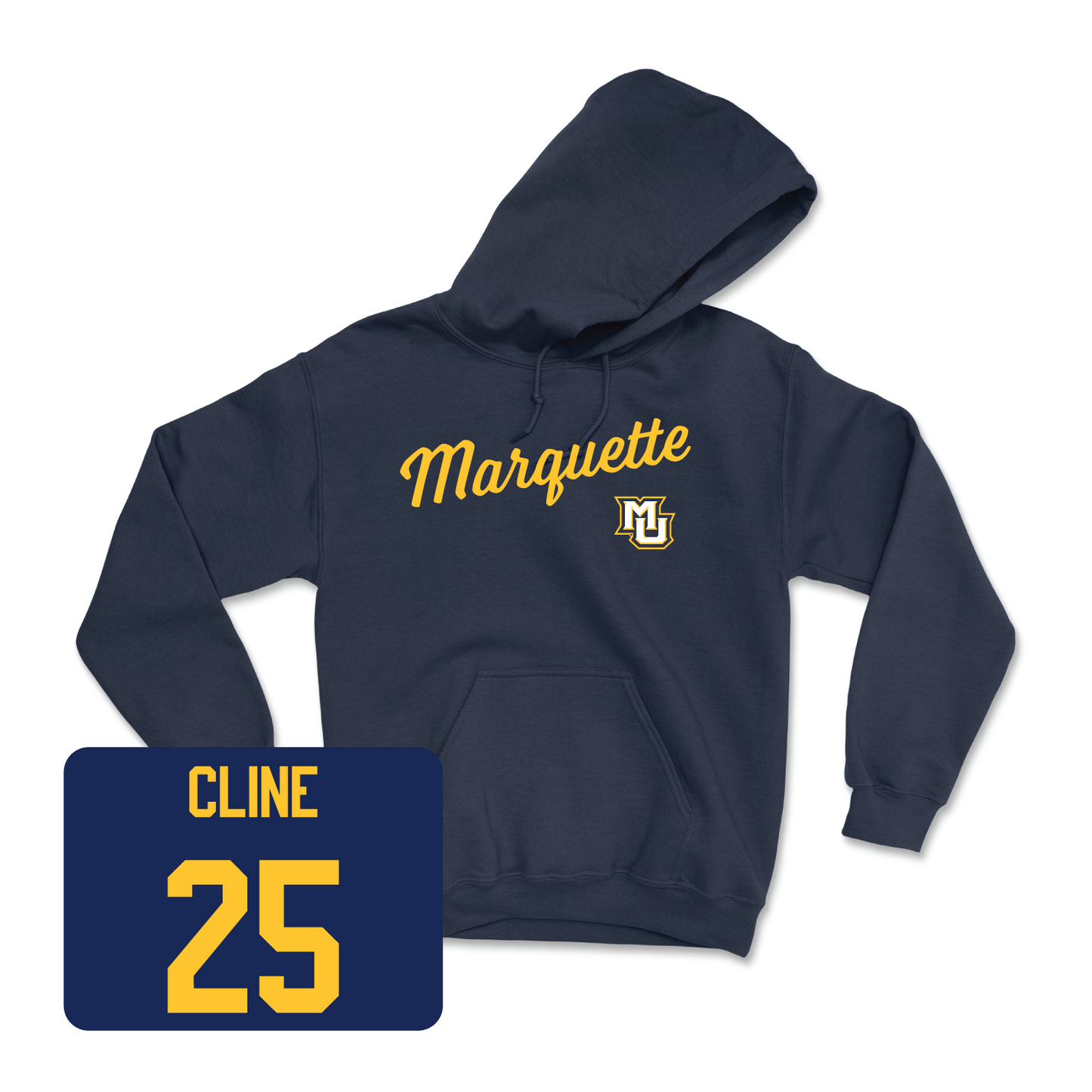 Navy Women's Soccer Script Hoodie Small / Caroline Cline | #25