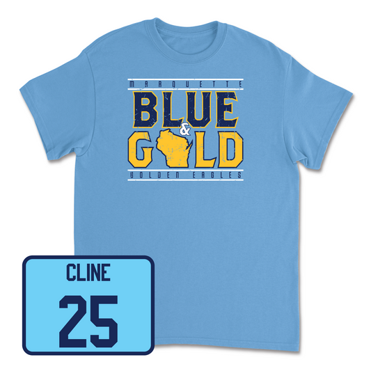 Championship Blue Women's Soccer State Tee Youth Small / Caroline Cline | #25