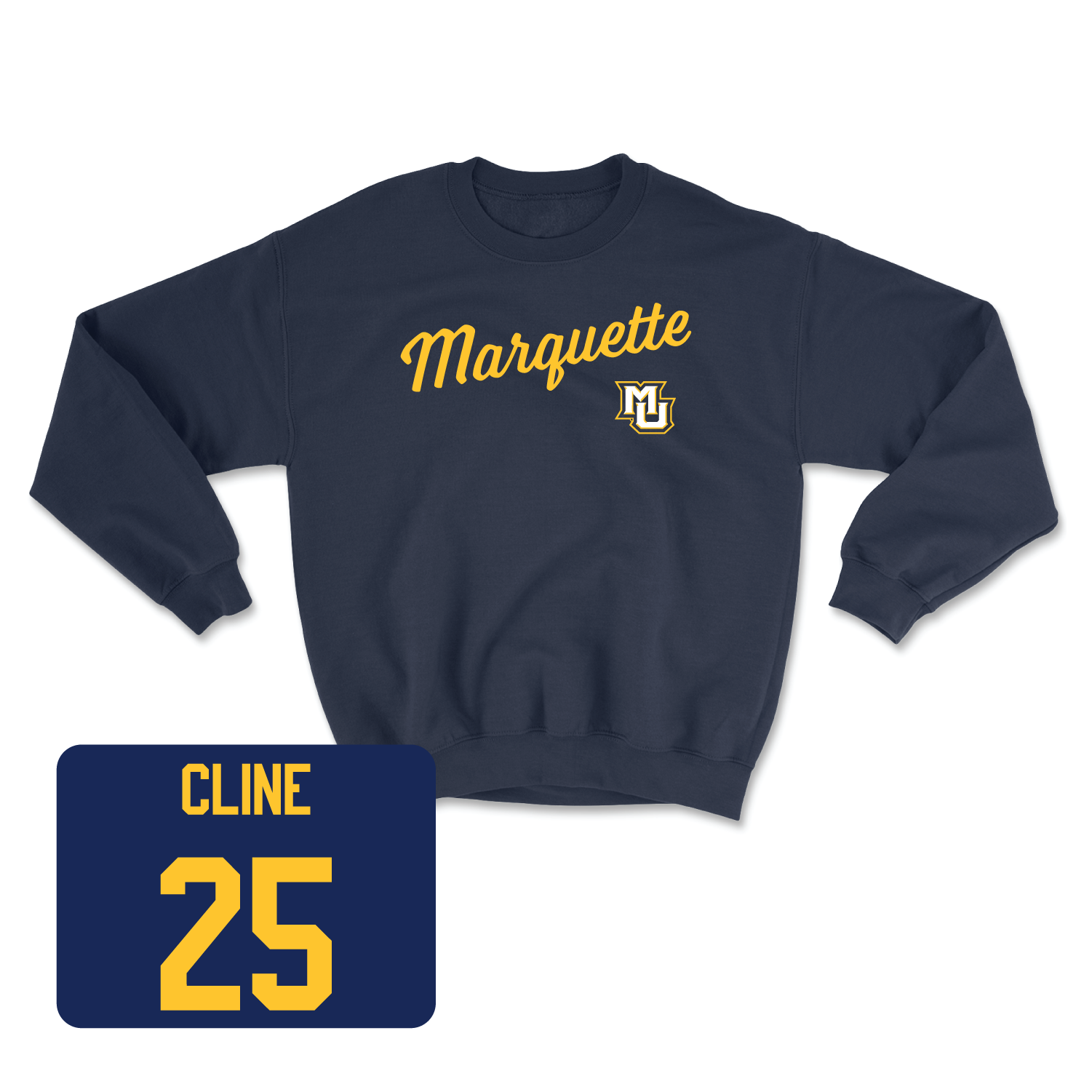 Navy Women's Soccer Script Crew Small / Caroline Cline | #25