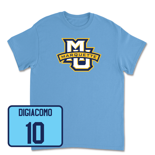Championship Blue Men's Lacrosse Marquette Tee Youth Small / Charlie DiGiacomo | #10