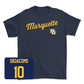 Navy Men's Lacrosse Script Tee Small / Charlie DiGiacomo | #10