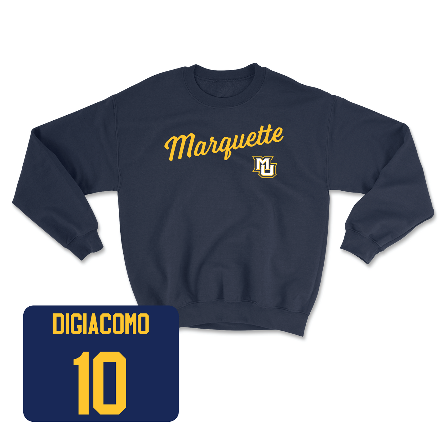 Navy Men's Lacrosse Script Crew Medium / Charlie DiGiacomo | #10