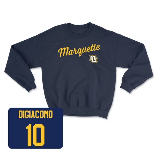 Navy Men's Lacrosse Script Crew Youth Small / Charlie DiGiacomo | #10