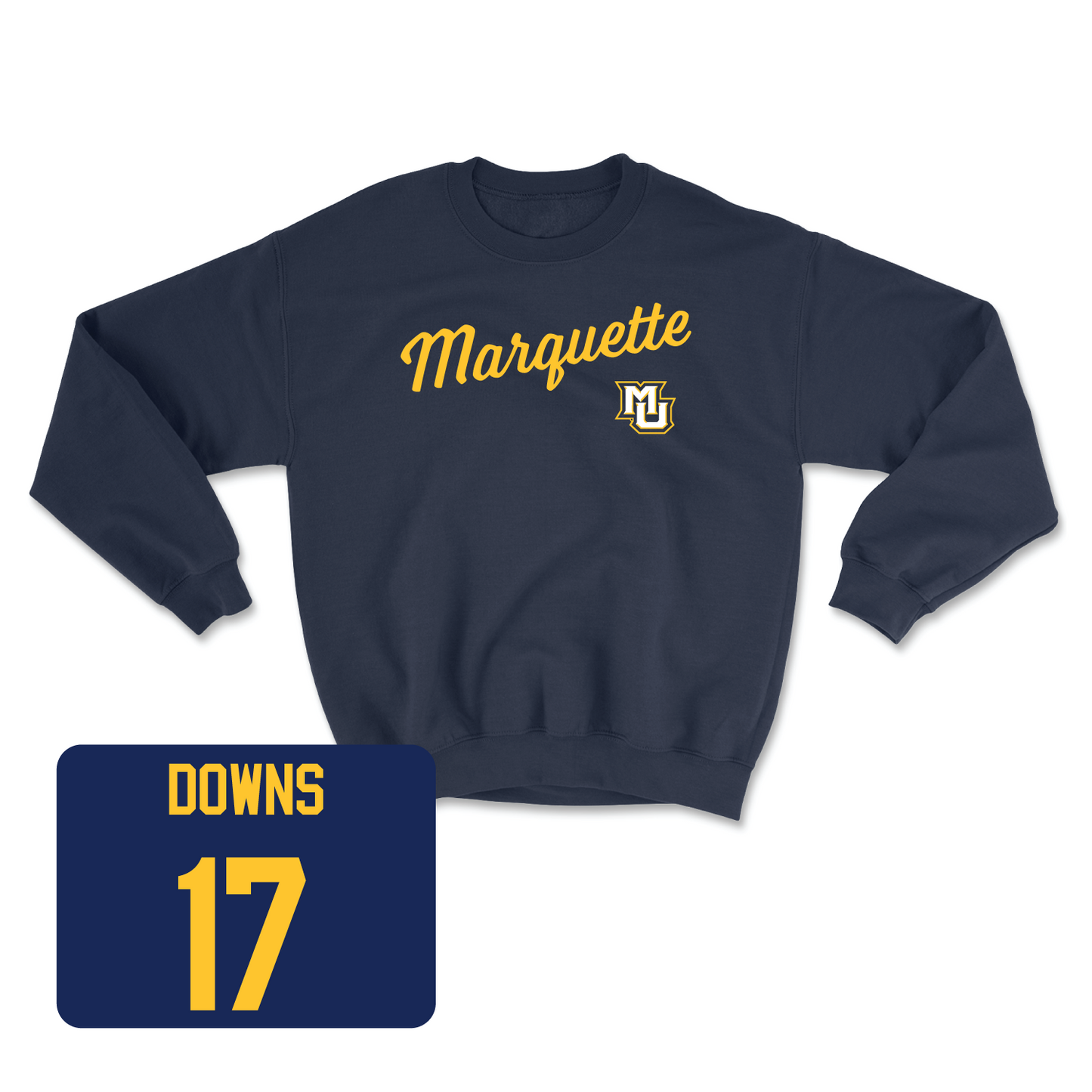 Navy Women's Soccer Script Crew Youth Large / Cate Downs | #17