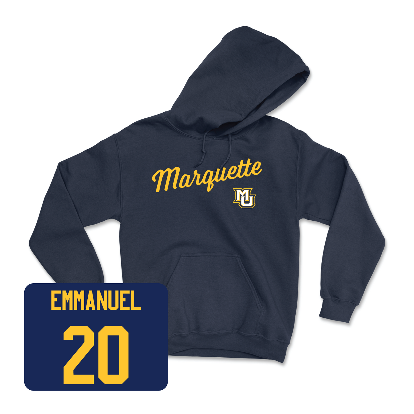 Navy Men's Lacrosse Script Hoodie - Charlie Reynolds