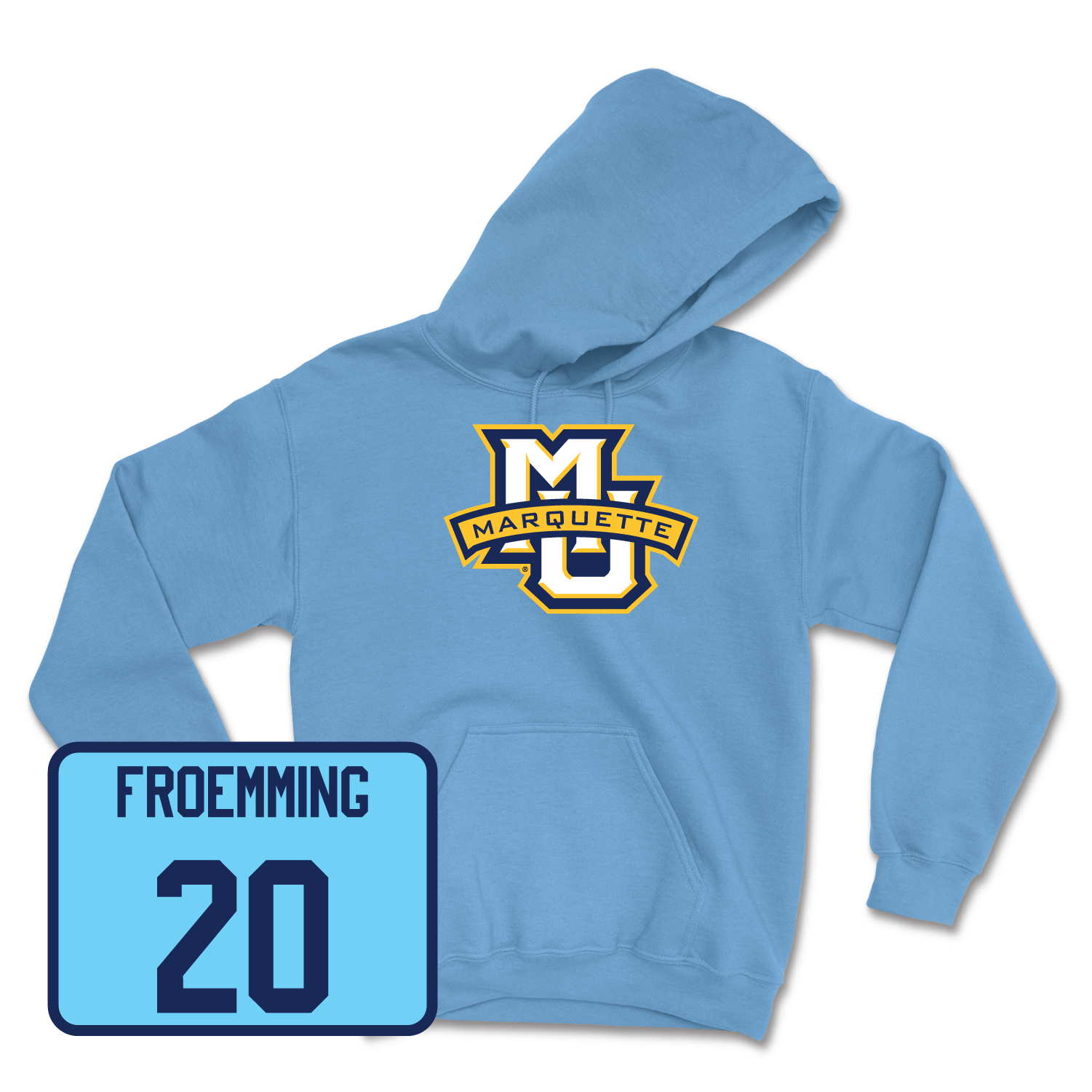 Championship Blue Women's Lacrosse Marquette Hoodie 2X-Large / Carrie Froemming | #20