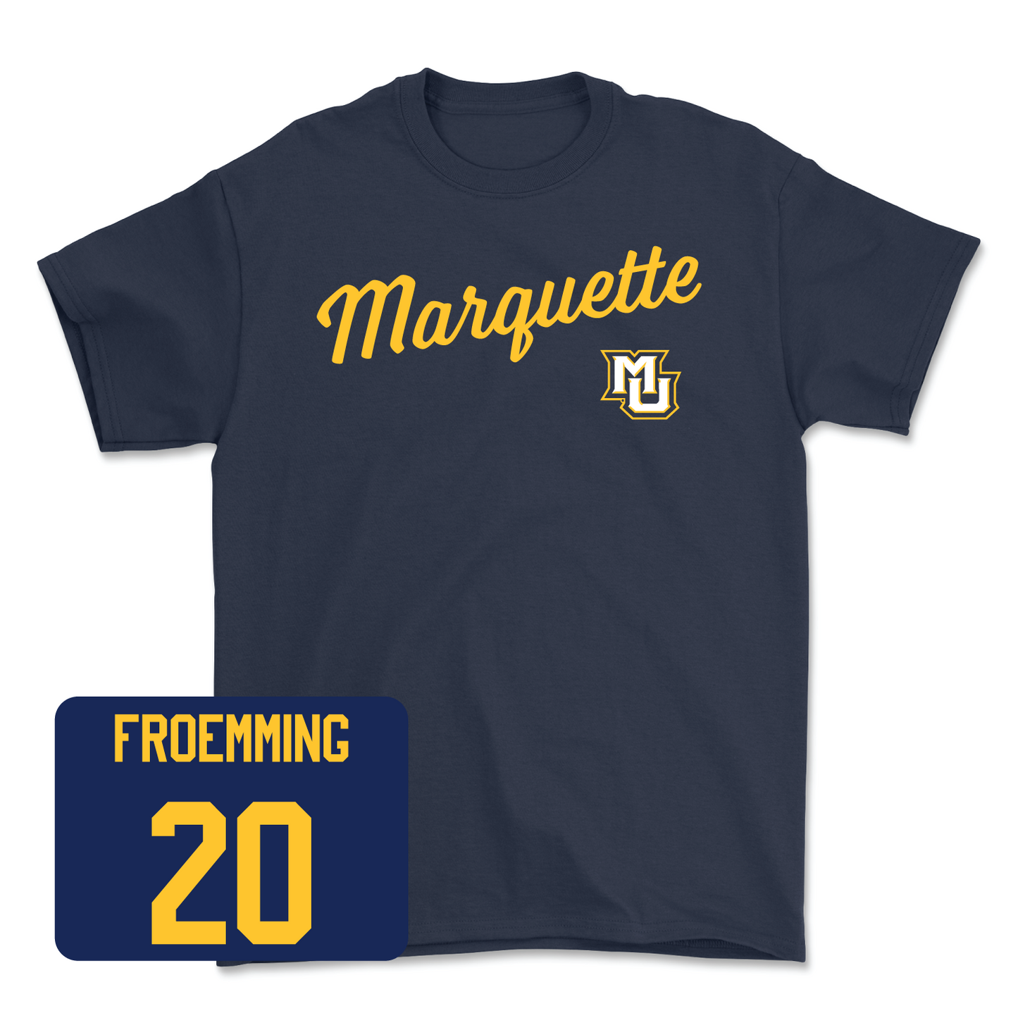 Navy Women's Lacrosse Script Tee Small / Carrie Froemming | #20