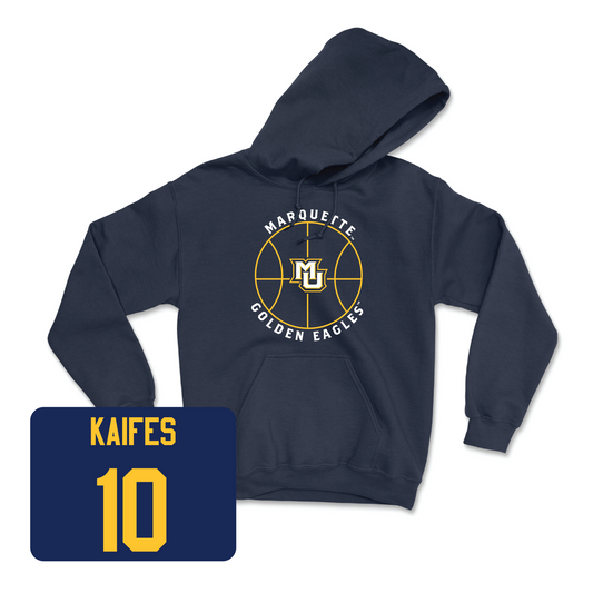 Navy Women's Basketball Hardwood Hoodie Youth Small / Claire Kaifes | #10