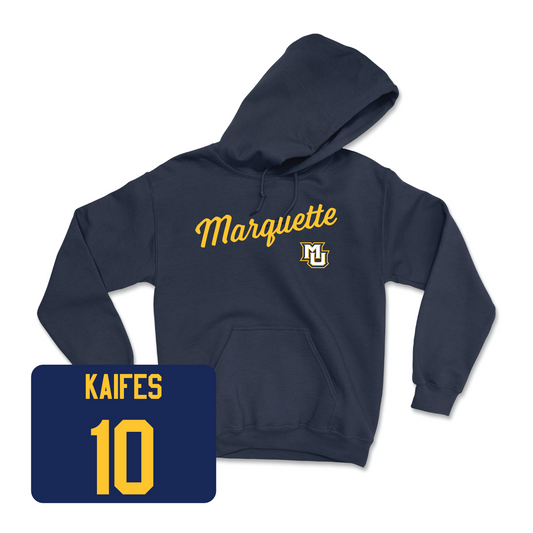 Navy Women's Basketball Script Hoodie Youth Small / Claire Kaifes | #10