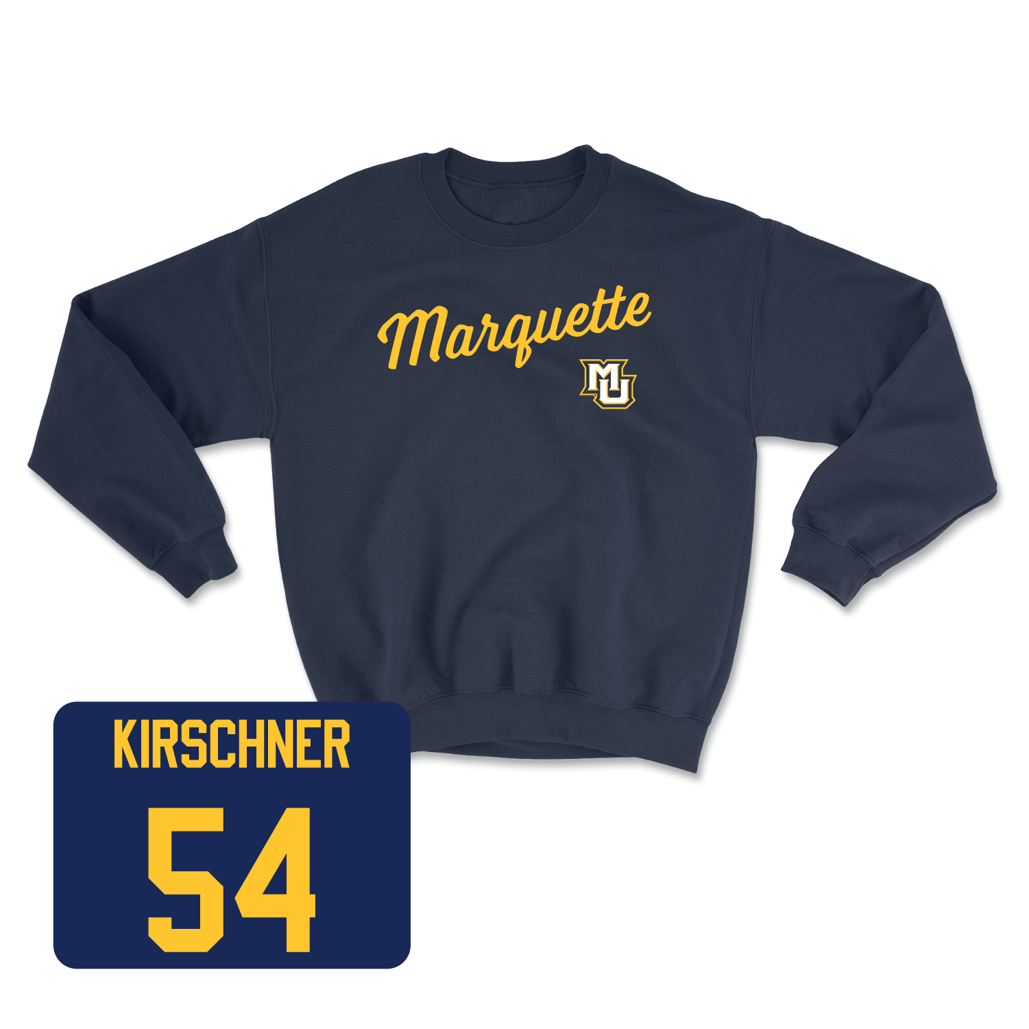 Navy Men's Lacrosse Script Crew Youth Small / Christopher Kirschner | #54