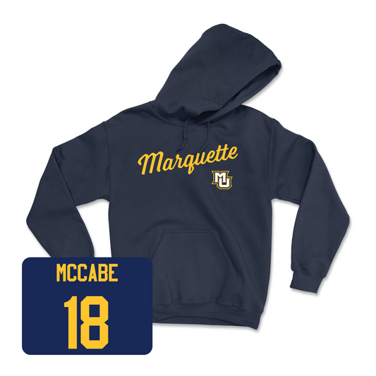 Navy Men's Lacrosse Script Hoodie Youth Small / Conor McCabe | #18