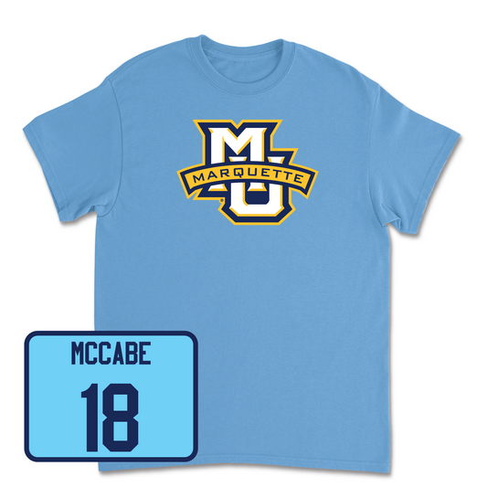 Championship Blue Men's Lacrosse Marquette Tee Youth Small / Conor McCabe | #18