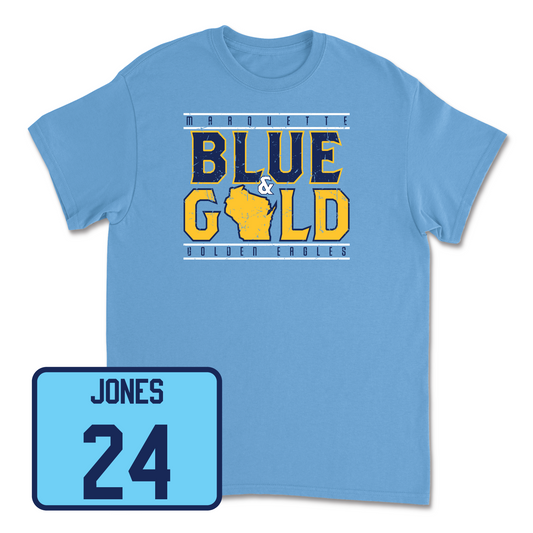 Championship Blue Men's Soccer State Tee Youth Small / Donovan Jones | #24