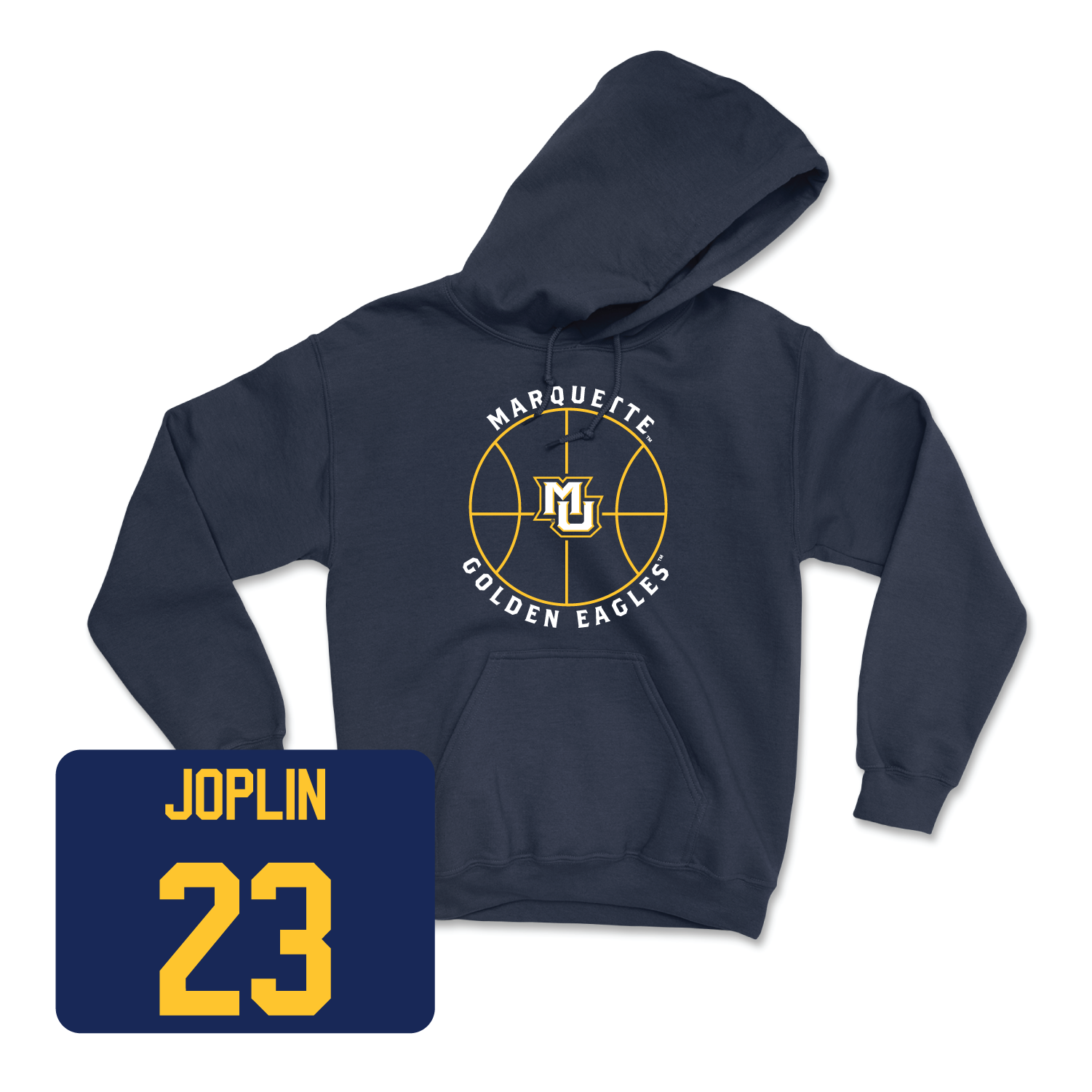 Navy Men's Basketball Hardwood Hoodie Small / David Joplin | #23