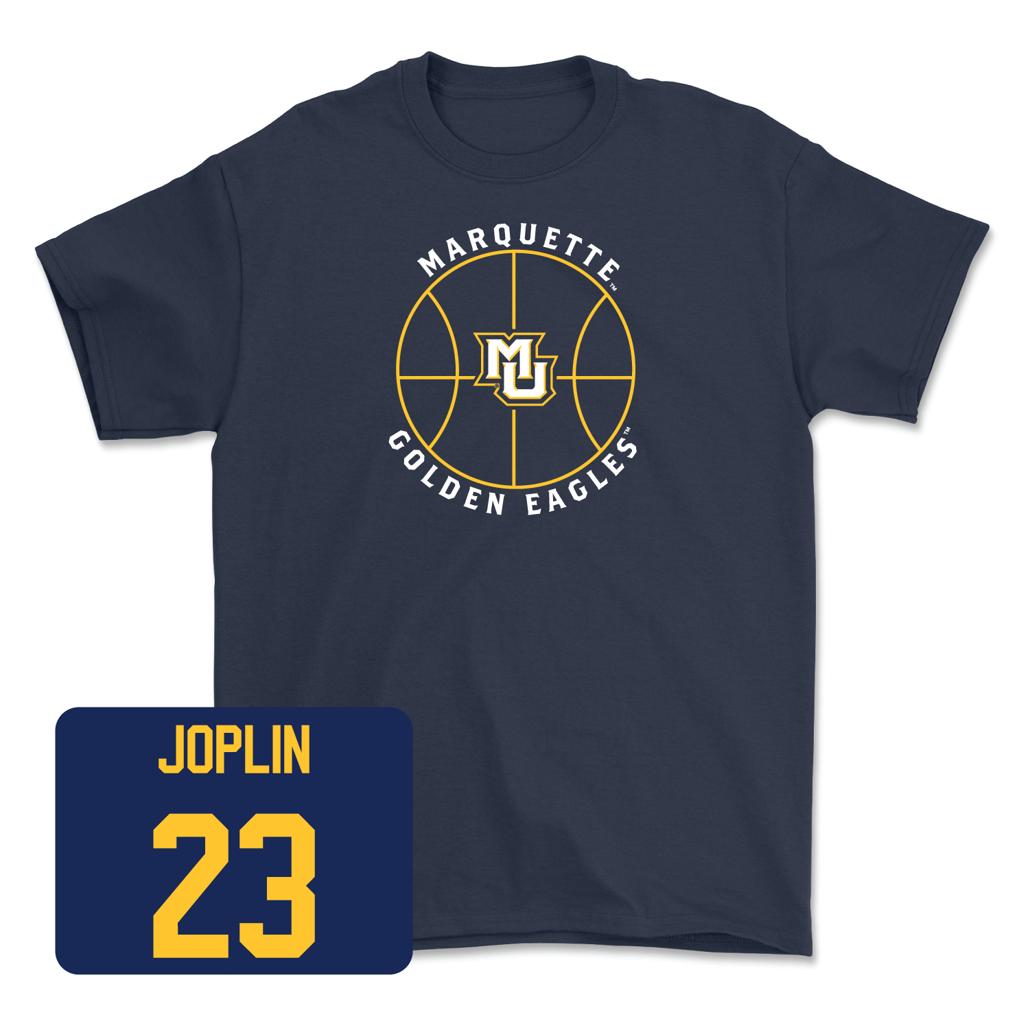 Navy Men's Basketball Hardwood Tee Small / David Joplin | #23