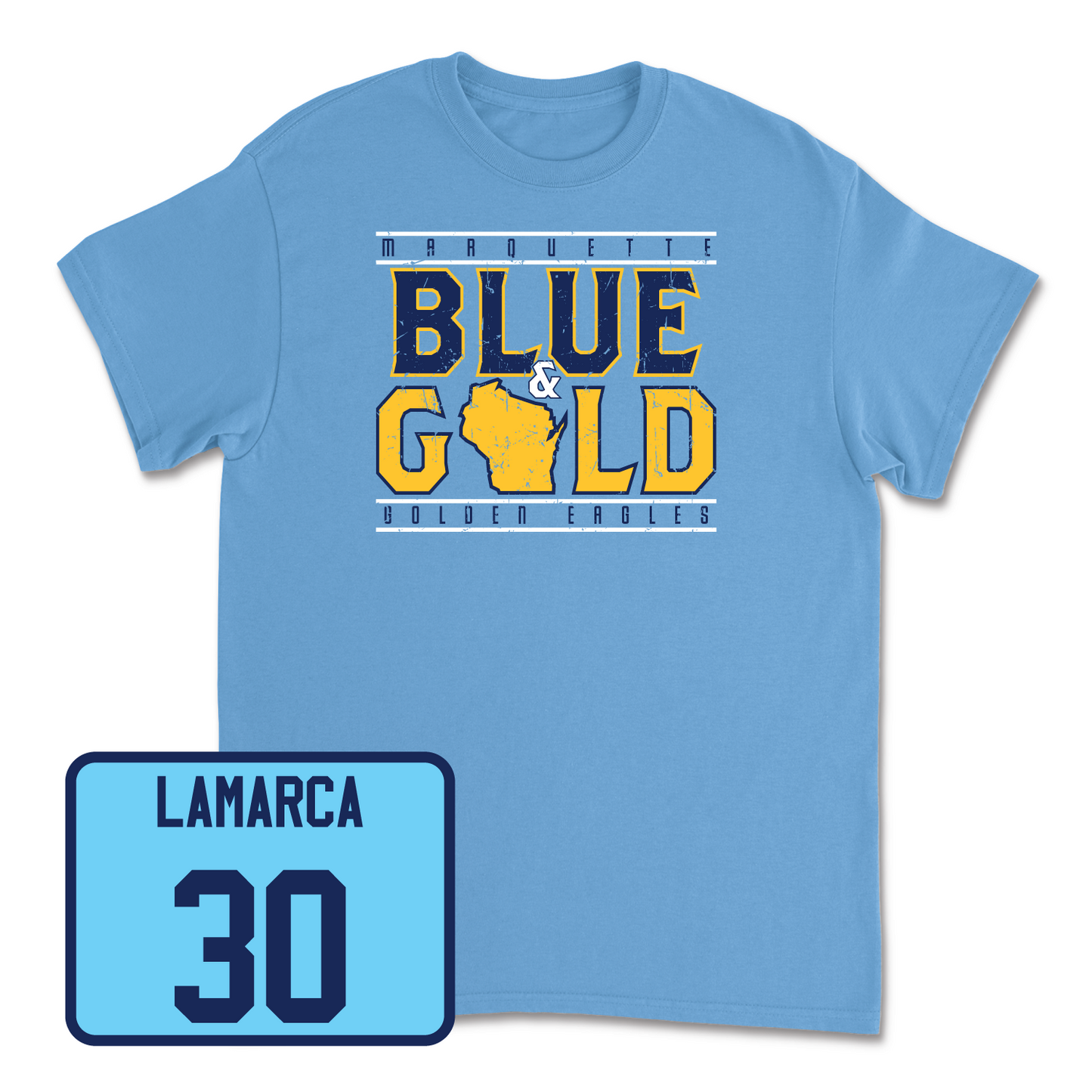 Championship Blue Men's Lacrosse State Tee Medium / David Lamarca | #30