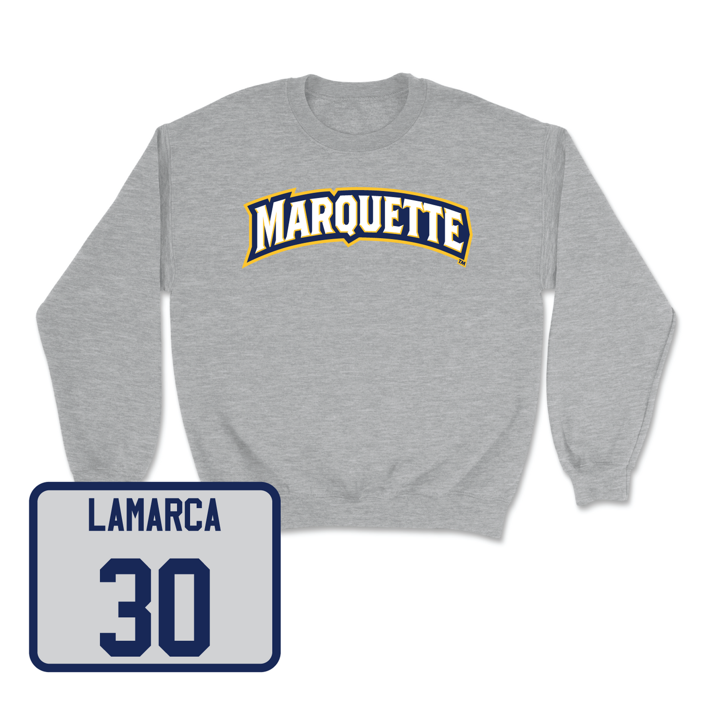 Sport Grey Men's Lacrosse Wordmark Crew 3X-Large / David Lamarca | #30