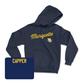 Navy Track & Field Script Hoodie Medium / Emily Capper