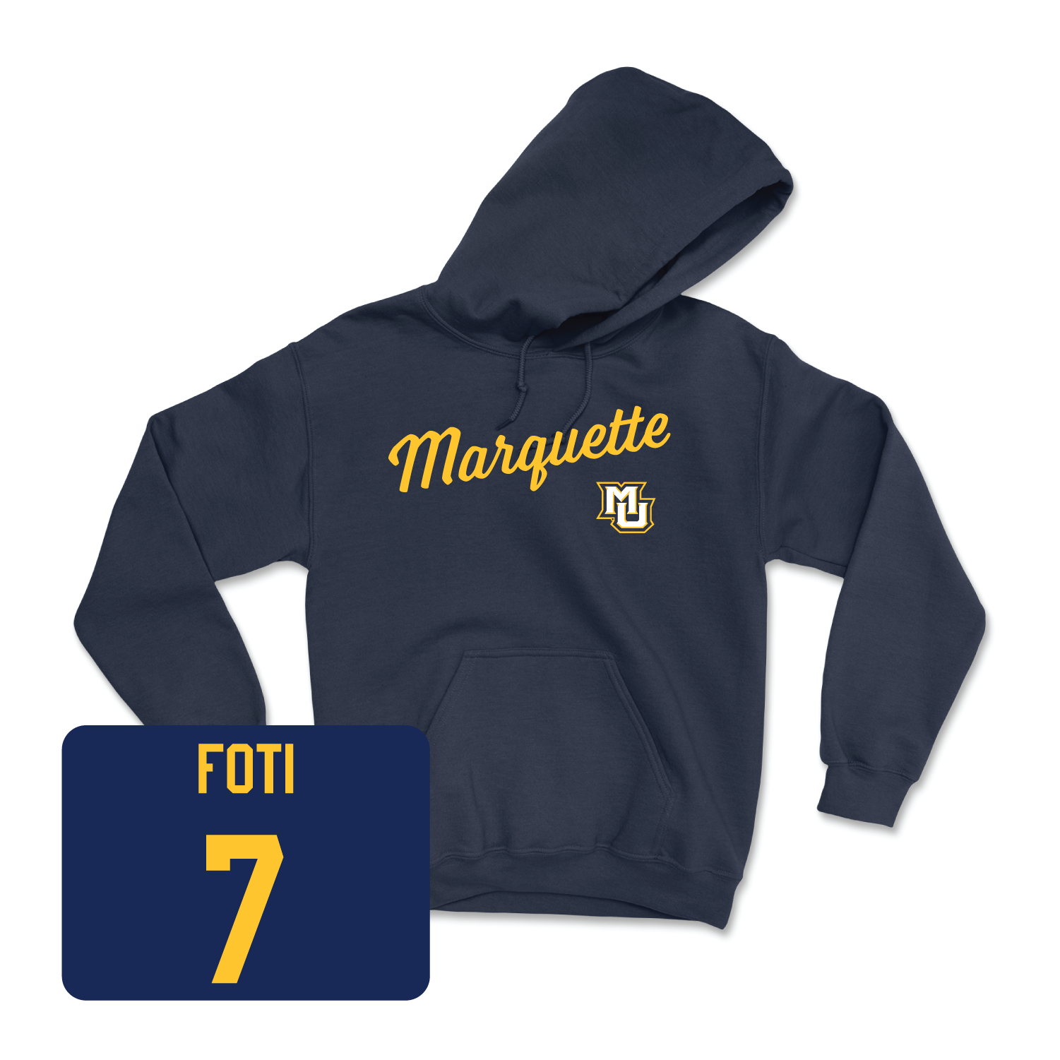 Navy Women's Volleyball Script Hoodie Small / Ella Foti | #7