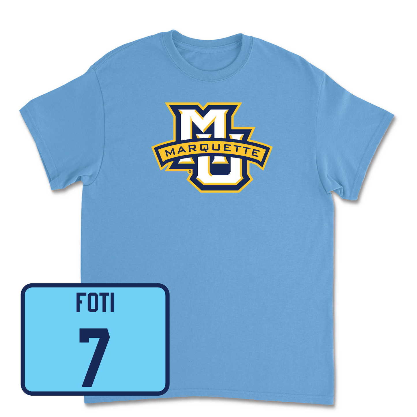 Championship Blue Women's Volleyball Marquette Tee Medium / Ella Foti | #7