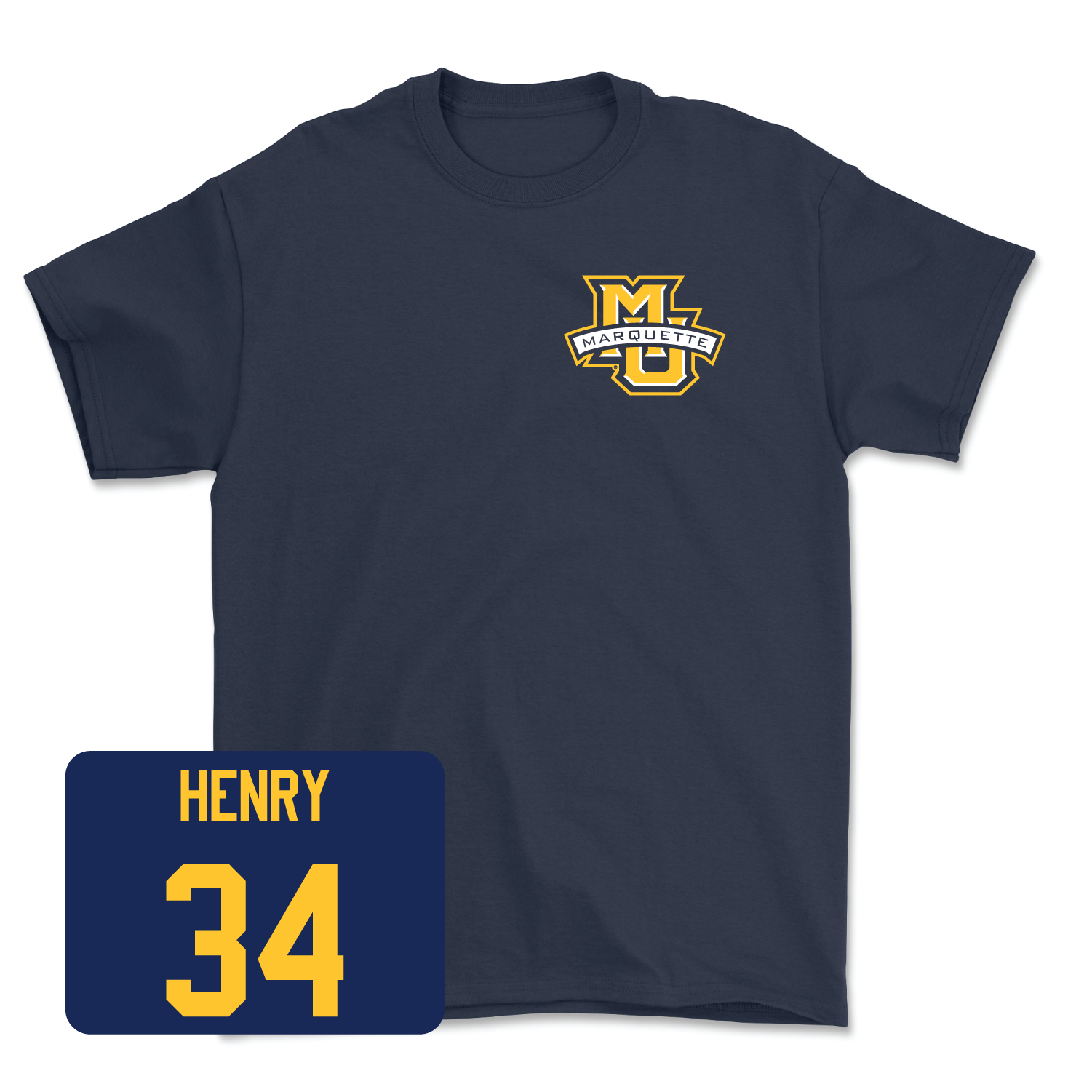 Navy Women's Lacrosse Classic Tee Youth Large / Ellie Henry | #34