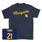 Navy Women's Soccer Script Tee - Adrianna Alberts