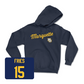 Navy Men's Lacrosse Script Hoodie 2 Medium / Griffin Fries | #15