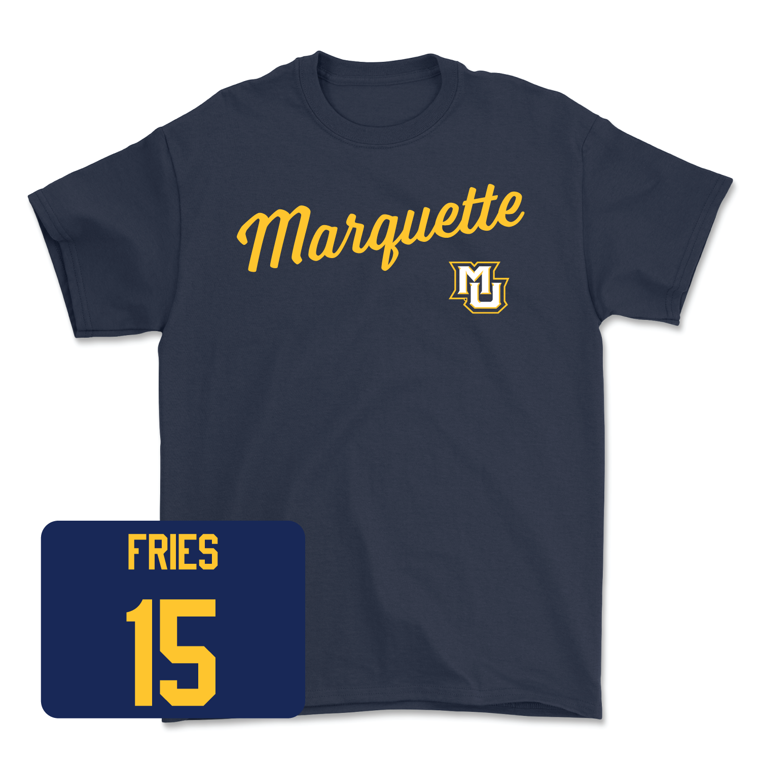 Navy Men's Lacrosse Script Tee 2 Small / Griffin Fries | #15